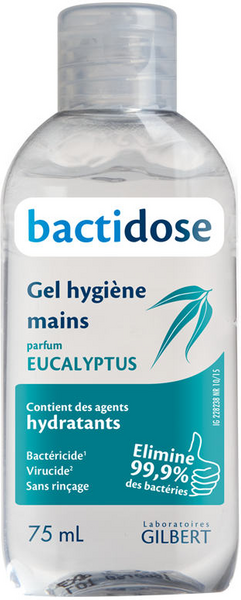 Bactidose Gel Hygiène Mains Parfum Eucalyptus 75ml