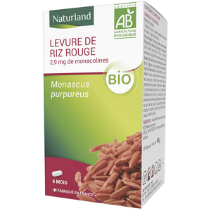 Naturland Levure de Riz Rouge Bio 120 gelules