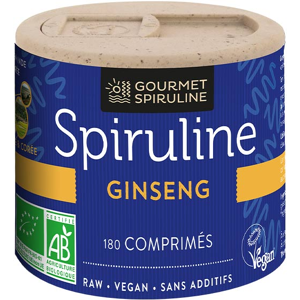 Gourmet Spiruline Ginseng Bio 180 comprimes