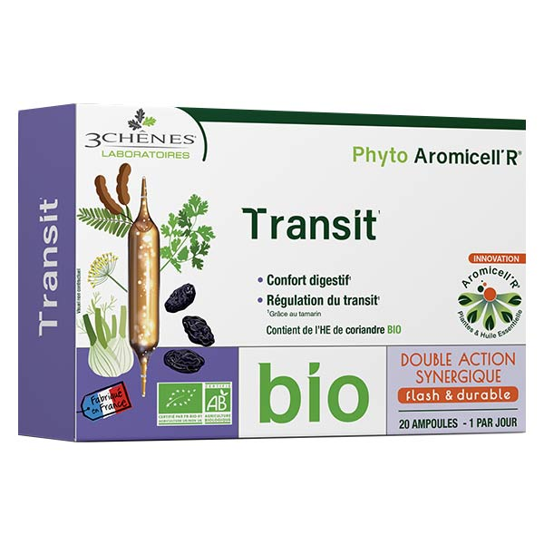 Les 3 Chênes Phyto Aromicell'R Transit Bio 20 ampoules