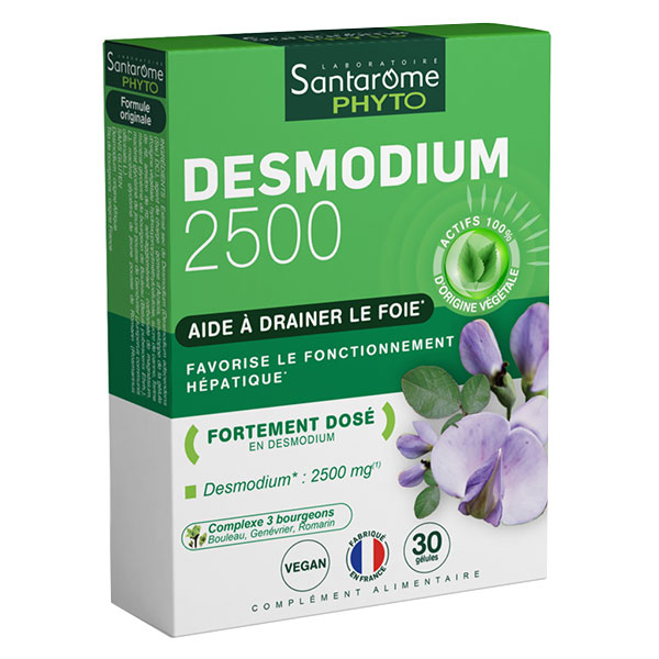 Santarome Bio Santarome Phyto - Desmodium 2500 - Détoxifiant du Foie - 30 gélules