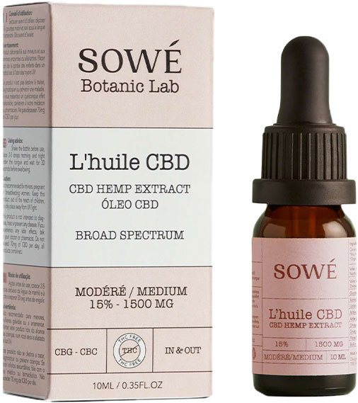 Sowé Huile CBD Bio Broad Spectrum 15% 10ml