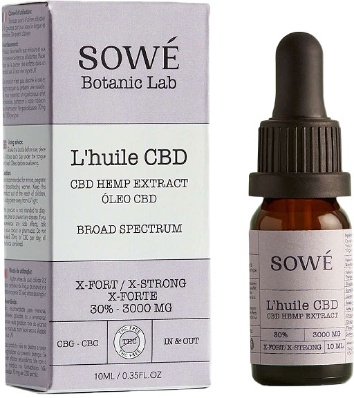 Sowé Huile CBD Bio Broad Spectrum Extra Fort 30% 10ml