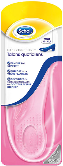 Scholl Expert Support Semelles Talons Quotidiens Taille 35 à 40,5