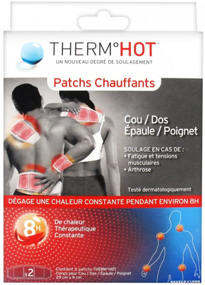 Bausch & Lomb Therm°Hot Patch Chauffant Cou Dos Épaule et Poignet Lot de 2