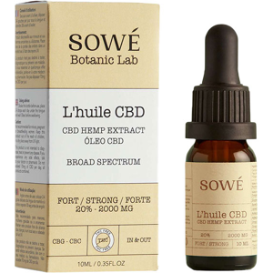 Sowé Huile CBD Bio Broad Spectrum Fort 20% 10ml