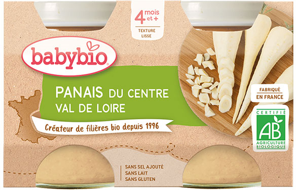 Babybio Légumes Pot Panais +4m Bio 2 x 130g