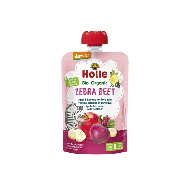 Holle Gourde Pouchy Pomme Banane Betterave Rouge Bio +6m 100g