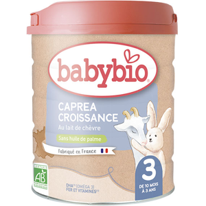 Babybio Lait de Chèvre Caprea 3ème Âge Bio 800g - Publicité