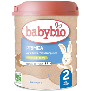 Babybio Lait infantile Primea 2ème Âge Bio 800g - Publicité