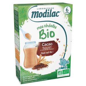 Modilac Mes Céréales Bio Cacao Dès 6 mois 250g - Publicité