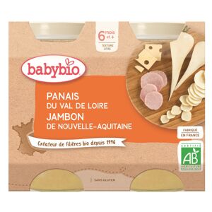 Babybio Repas Midi Pot Panais Jambon +6m Bio 2 x 200g - Publicité