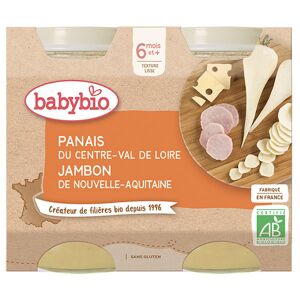 Babybio Repas Midi Pot Panais Jambon +6m Bio 2 x 200g - Publicité