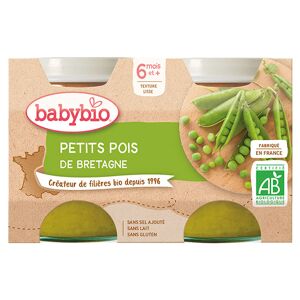 Babybio Légumes Pot Petits Pois +6m Bio 2 x 130g - Publicité
