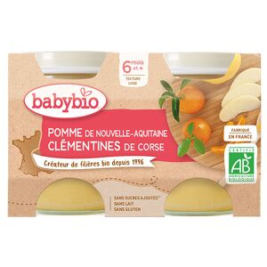 Babybio Fruits Pot Pomme Clémentine +6m Bio 2 x 130g - Publicité
