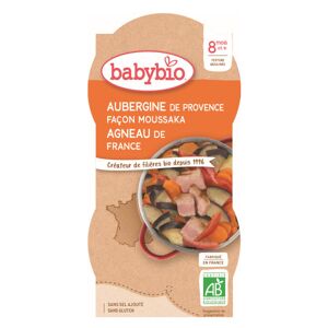 Babybio Repas Midi Bol Aubergines Façon Moussaka Agneau +8m Bio 2 x 200g - Publicité