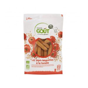 Good Goût Biscuits Mini-Baguettes à la Tomate +10m Bio 70g - Publicité
