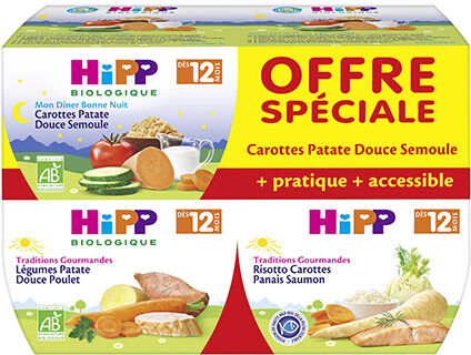 Hipp Bio Traditions Gourmandes Bol Ensemble de Menus +12m 4 x 220g