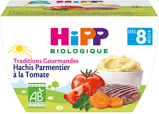 Hipp Bio Traditions Gourmandes Bol Hachis Parmentier à la Tomate +8m 190g