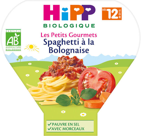 Hipp Bio Les Petits Gourmets Assiette Spaghetti à la Bolognaise +12m 230g