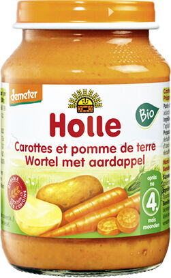 Holle Petit Pot Carottes Pomme de Terre Bio +4m 190g