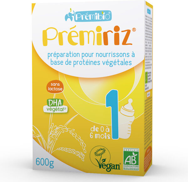 Prémibio Prémiriz Préparation pour Nourrissons 1er âge 0 à 6 mois 600g