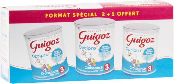 Guigoz Croissance Lait 3ème Age Lot de 3 x 800g