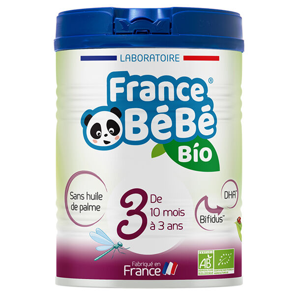 France Bébé Nutrition France Bébé Bio Lait Croissance 3ème Âge 800g
