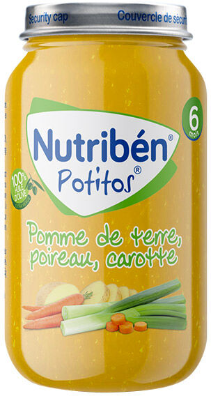 Nutriben Nutribén Potitos Pomme de Terre Poireau Carotte +6m 235g