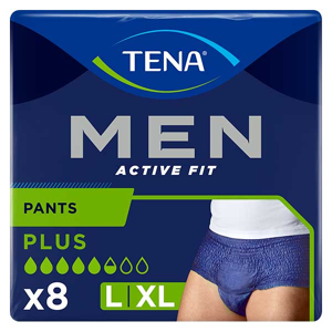 TENA Men Active Fit Sous-Vetement Absorbant Taille L XL 8 unites