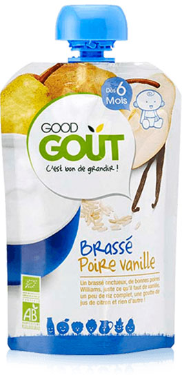 Good Goût Gourde Brassé Poire Vanille +6m Bio 90g