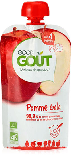 Good Goût Gourde Compote de Fruits Pomme Gala Bio +4m Bio 120g