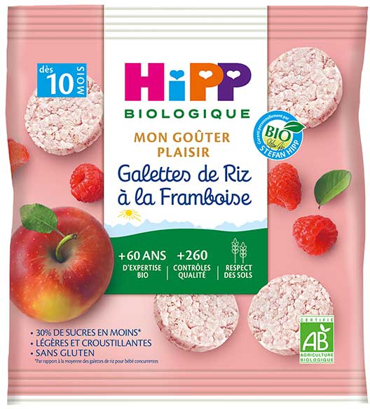 Hipp Bio Mon Goûter Plaisir Galettes de Riz à la Framboise +10m 30g