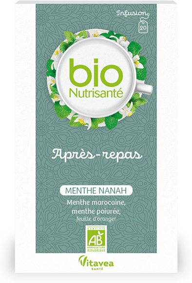 Vitavea - BioNutrisanté - Infusion Après-repas menthe nanah - 20 sachets