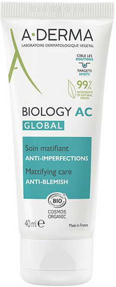 A-Derma Biology AC Global Soin Matifiant Anti-Imperfections 40 ml