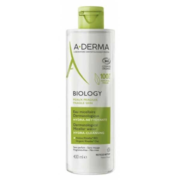 A-Derma Biology Eau Micellaire Dermatologique Hydra-Nettoyante Bio 400ml