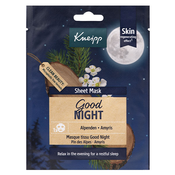 Kneipp Good Night Masque Visage Tissu Pin des Alpes