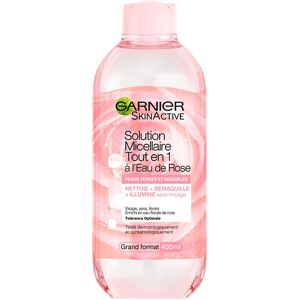 Garnier SkinActive Solution Micellaire Tout en 1 a l'Eau de Rose Peau Terne et Sensible 400ml