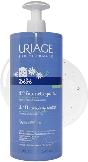 Uriage Bébé 1ère Eau Nettoyante Apaisante Visage Corps 1L