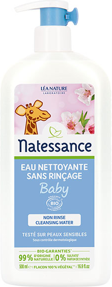 Natessance Bébé Naturel Eau Nettoyante Sans Rinçage 500ml