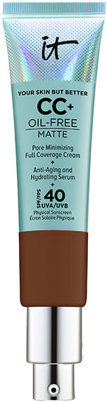 IT Cosmetics Fond de Teint Your Skin But Better CC+ Oil Free Matte Crème Correctrice Mate SPF40 Deep 32ml