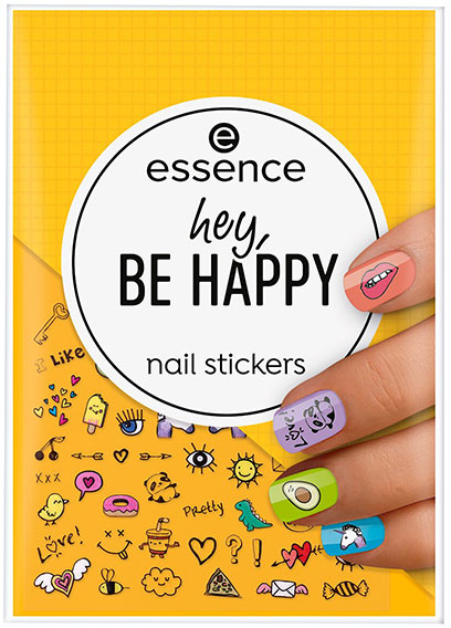 Essence Nail Art Stickers pour Ongles Hey, Be Happy 28 unités