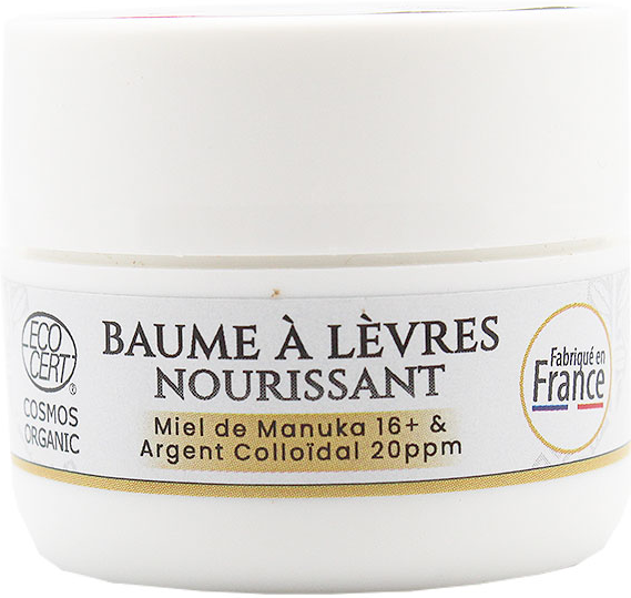 Miel de Manuka Baume Lèvres Huile de Coco Argent Colloïdal Bio 15ml