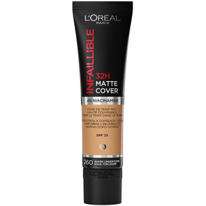 L'Oréal Paris Infaillible 32h Fond de Teint Matte Cover N°260 Sous-Ton Doré 30ml - Publicité