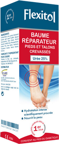 EG Labo Flexitol Baume Réparateur 25% Urée Pieds et Talons Crevassés 112g