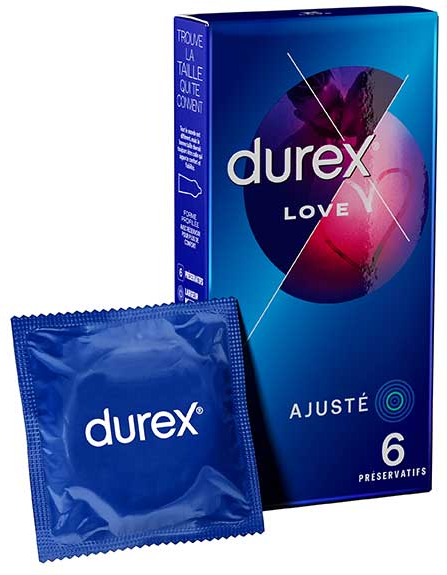 Durex Préservatifs Love - 6 Préservatifs Faciles à Mettre