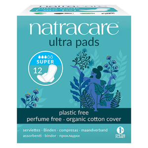 Natracare Serviettes Ultra Pads Super a Ailettes 12 unites