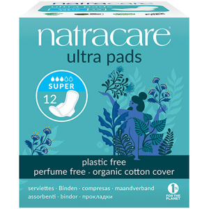 Natracare Serviettes Ultra Pads Super à Ailettes 12 unités - Publicité