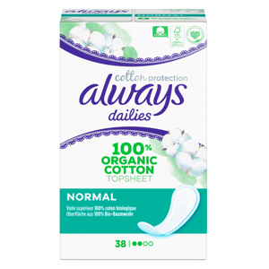 Always Dailies Protège-Slip Cotton Protection Normal 38 unités - Publicité