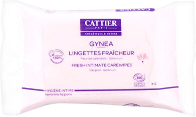 Cattier Gynea Lingettes Fraîcheur x12